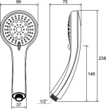 Душевая лейка Ravak 952.00