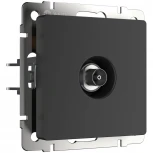 ТВ-розетка проходная (черный матовый) Werkel W1184008 (a051625)