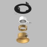 Встраиваемый светильник под LED модуль/ламп МR16 Lightstar Domino D61703GMOD (220V, круглые)