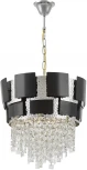 Подвесная люстра Lumina Deco Kruvia LDP 7045-400 BK+CHR (220V, на цепи)