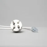 Кабель Питания 1,5м с выпрямителем 8А для Неона 8х16мм 220В, провод белый каучук, IP65 Laitcom FR-23550