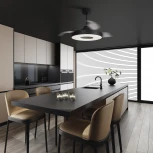 Потолочная люстра светодиодная с вентилятором Mantra Coin 8218 (регулировка яркости, 220V, пульт управления, круглые)