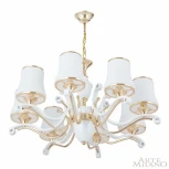 Подвесная люстра Arte Milano Florentia-3987 303987/8 Wh/Gd (220V, на цепи)