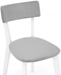 Деревянный стул Woodville Гилмар серый велюр / белый 515982