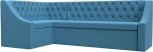 Диван кухонный угловой Мерлин левый угол (Голубой/Рогожка) Лига Диванов арт.123228L