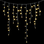 Гирлянда Бахрома 5 x 0,9 м Шампань 220В, 348 LED, Провод Прозрачный Силикон, IP65