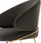 Стул-полукресло Bradex Home Emil графит с золотыми ножками (RF 0544)