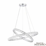 Подвесной светильник Arte Milano Venezia 311311/D800-D600 NI (регулировка яркости, LED, 220V, хрусталь, пульт управления, на тросе)