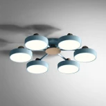 Потолочная люстра Move 6 Blue Imperiumloft Move_01 (178256-26) (LED, 220V, пульт управления, круглые)