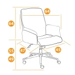 Кресло YORK синий (флок)