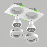 Светильник встраиваемый MR16/GU10 max 2x12Вт Lightstar Singo Base 011616