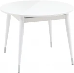 Стол обеденный раскладной 100-130 белый глянцевый Stool Group Сидней УТ000036200