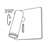 Настенный светильник (бра для чтения) Mirax 3000К 3Вт IP 20 LED Maytoni Technical C040WL-L3W3K (220V, выключатель)