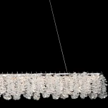 Подвесная люстра светодиодная с регулировкой цветовой температуры Reluce 08058-0.4-72W CR (220V, хрусталь, на тросе)