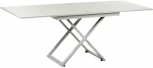Стол-трансформер Левмар Compact D78/S59 белый/ опоры серебро