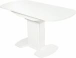 Стол Корсика, Белый матовый/Стекло белое, Аврора