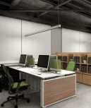 Потолочный линейный светильник светодиодный с диммером Lumker NX DL-BLEP2-1205025-SL-DN (220V, на тросе)