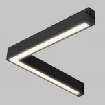 Трековый светильник светодиодный однофазный угловой рассеянного света 220В, 18Вт Imex Smart Line IL.0050.5007-18-CCT-BK