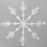 Подвесная люстра Eurosvet Brezza 10107/8 глянцевый белый/прозрачный хрусталь Strotskis
