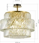 Потолочная люстра на штанге ST Luce Ritz SL6138.313.12 латунь/прозрачный E14 12*40W (220V, круглые)