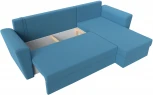 Диван угловой Амстердам Лайт правый угол (Голубой/Рогожка) Лига Диванов арт.121170
