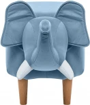 Пуф Leset Slon COMBI (Фанера,Массив дерева,Велюр/Синий,Белый) арт.2500000189944