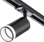 Трековый светильник однофазный Escada 20016 20016TRA/01 SBK 1x50 GU10, металл, черный матовый (220V, круглые)