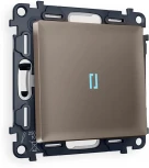 Комплект механизма Ambrella Volt 1-клавишного проходного выключателя с подсветкой 10000K ALFA MA632040 Темная бронза матовый QUANT