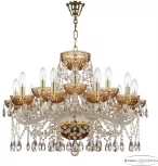 Подвесная люстра Bohemia 5413 5413/10+5/240 G Amber/M-1G