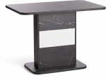 Стол обеденный SMART ЛДСП, 105-140х68,6х75 см, Мрамор Блэк Роял/Белый Tetchair 19264
