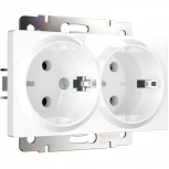 Розетка двойная с заземлением (белый) Werkel W1172001 (a051129)