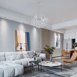 Подвесная люстра хрустальная Arte Milano Milano-1 23110.600.8.E14.B CR (220V, на тросе)