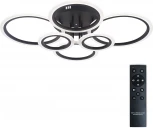 Потолочная люстра светодиодная с пультом ДУ 132W, черный, LED Natali Kovaltseva Home LED LAMPS 81440 (регулировка яркости, 220V, кольцо)