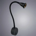 Бра на гибкой ножке для чтения Arte Lamp Twist A7603AP-1BK (LED, 220V, выключатель)