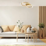 Потолочная люстра с пультом, светодиодная Escada Aldania 10225/2LED BL (ночной режим, 220V, кольцо, бабочки)