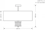 Потолочная люстра на штанге Kutek EMPOLI EMP-PL-4(N) (220V)