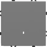 Выключатель одноклавишный с подсветкой (серый) Stekker Эмили 49941