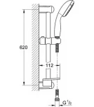 Душевой комплект Grohe Eurostyle New 124416
