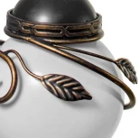 Уличный светильник подвесной Кузнечное дело Галактика 40-002-ЧЗ (220V, ковка, на цепи, шар, листья, под старину, IP54)