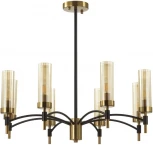 Потолочная люстра на штанге Lumion Sharon 6538/8C черный, латунь E14 8*40W 220V