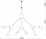 Подвесная люстра Arte Lamp Matrix A3064SP-12WH (220V, на проводе, шарики, молекулы)
