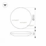 Потолочный светильник круглый Arlight FRISBEE 030094 (LED, 220V, микроволновый датчик, круглые, IP54)