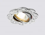 Встраиваемый точечный светильник Ambrella Литье С Узором 750 CH/SL (220V)