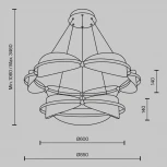 Подвесной светильник Maytoni Breeze MOD281PL-L80BS3K (LED, 220V, на тросе)