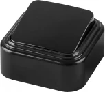 Выключатель одноклавишный (черный) Stekker Брест 32743