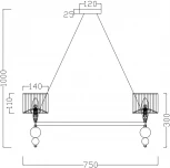 Подвесная люстра Freya Lauren FR5093PL-08CH