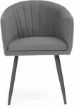 Стул на металлокаркасе Woodville Валета темно-серый / черный