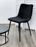 Обеденный стул M-City TINTIN BLUVEL-19 BLACK / черный каркас