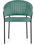 Стул Woodville на металлокаркасе Лео зеленый / черный 528457