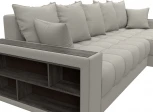Диван угловой с декором и полкой Лига-050 НПБ Лига Диванов (Рогожка) арт.128586